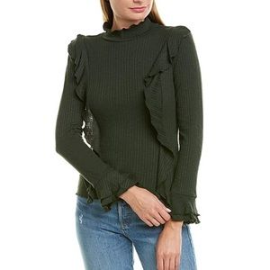 Moon River Long Sleeve Ruffle Top